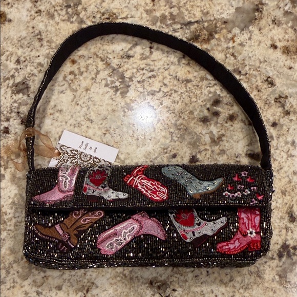 From India to You Beaded Western Motif Handbag